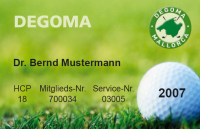 Mitgliedskarte Deutscher Golfclub Mallorca
