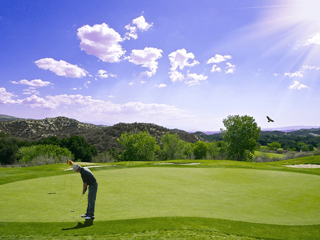 Golfspieler auf dem Golfplatz